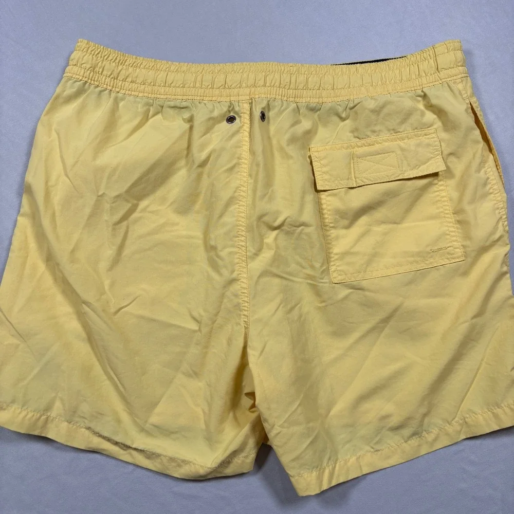 Polo Ralph‎ Lauren Swim Trunks Mens Medium Yellow Nylon Mesh Lined Pony Logo